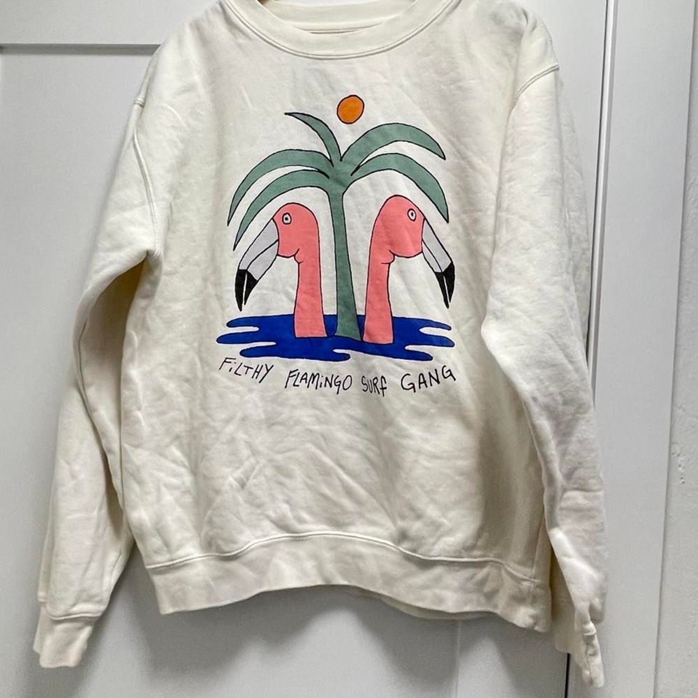 Duvin Filthy Flamingo Surf Gang Sweatshirt Size L